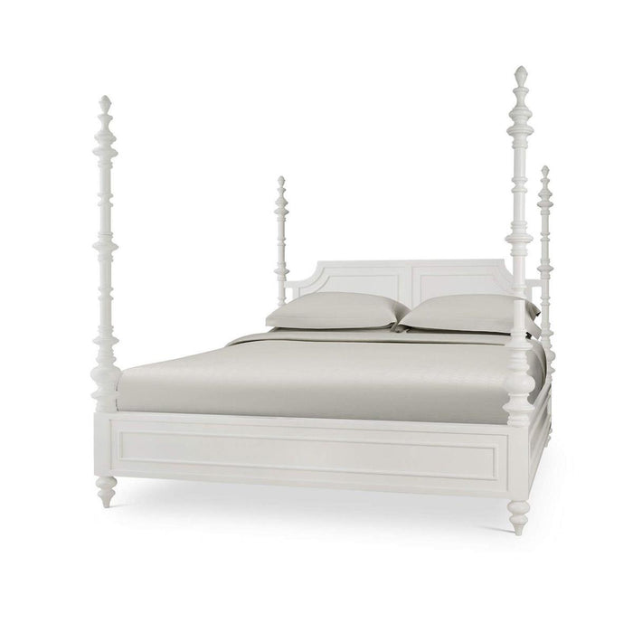 Bramble - Savannah King Bed in True White (* adjustable posters) - 29178TRW-----