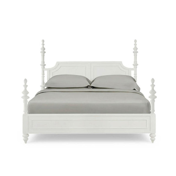 Bramble - Savannah King Bed in True White (* adjustable posters) - 29178TRW-----