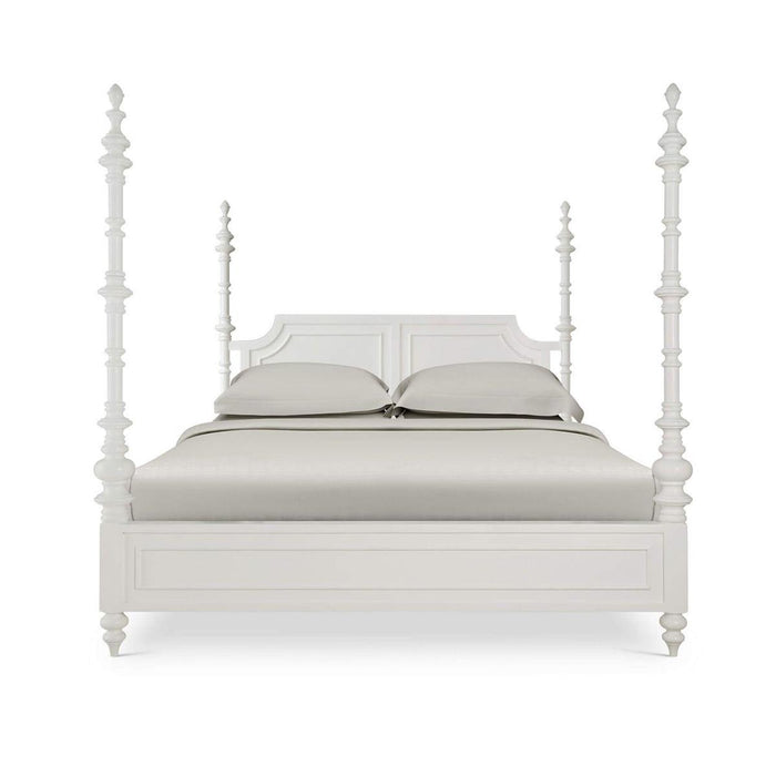 Bramble - Savannah King Bed in True White (* adjustable posters) - 29178TRW-----