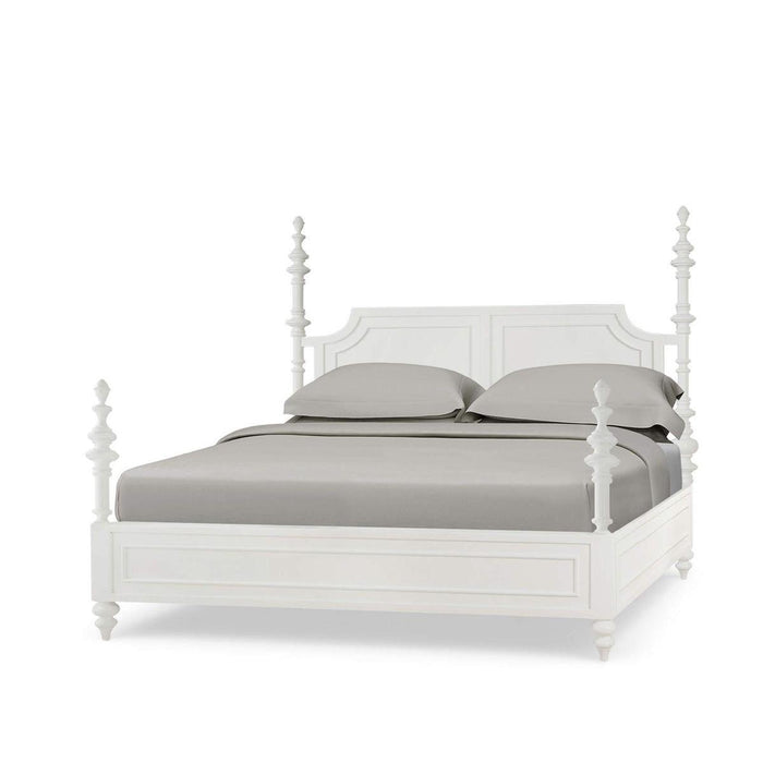 Bramble - Savannah King Bed in True White (* adjustable posters) - 29178TRW-----