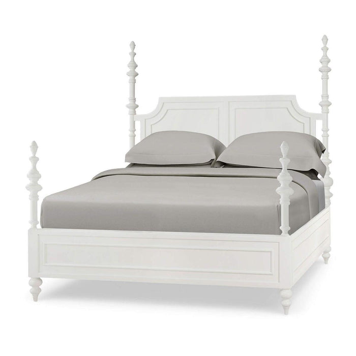 Bramble - Savannah Queen Bed in True White (* adjustable posters) - 29179TRW-----