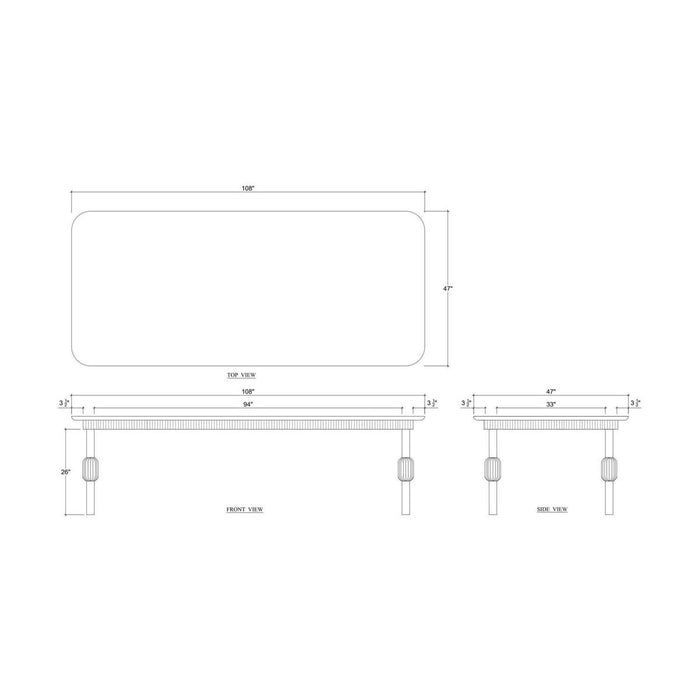 Bramble - Windsor Dining Table 108''- BR-29186 - GreatFurnitureDeal