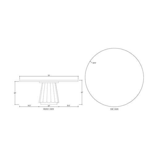 Bramble - Camille Round Dining Table 72''- BR-29187 - GreatFurnitureDeal