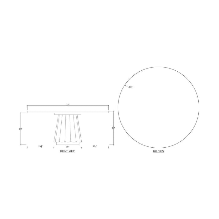 Bramble - Camille Round Dining Table 72''- BR-29187 - GreatFurnitureDeal