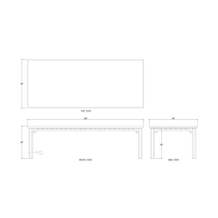 Bramble - Chinois Dining Table 108''- BR-29190 - GreatFurnitureDeal
