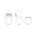 Bramble - Linea Dining Chair w/ Arms & Rattan Back - BR-29191 - GreatFurnitureDeal