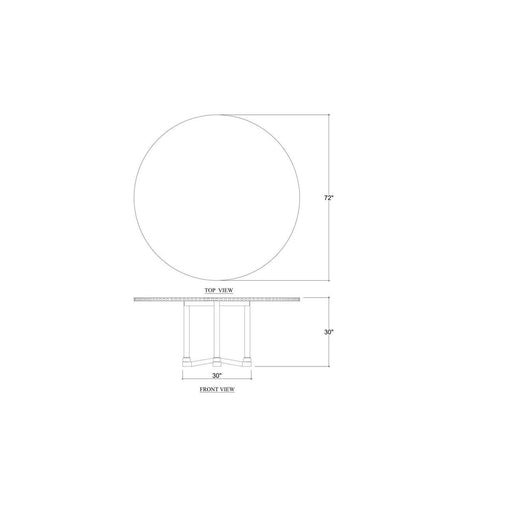 Bramble - Winchester Dining Table 72''- BR-29192 - GreatFurnitureDeal