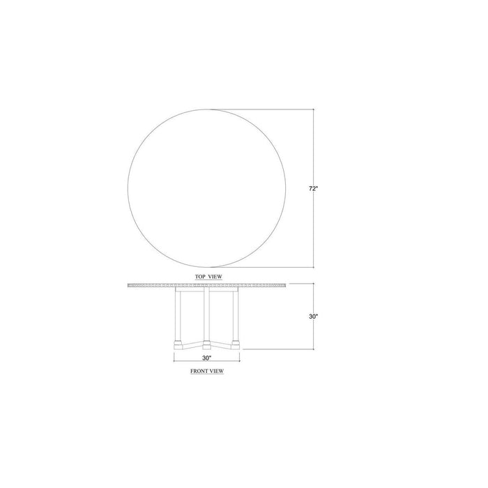 Bramble - Winchester Dining Table 72''- BR-29192 - GreatFurnitureDeal