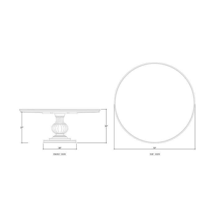 Bramble - Hayward Round Dining Table 72''- BR-29193 - GreatFurnitureDeal