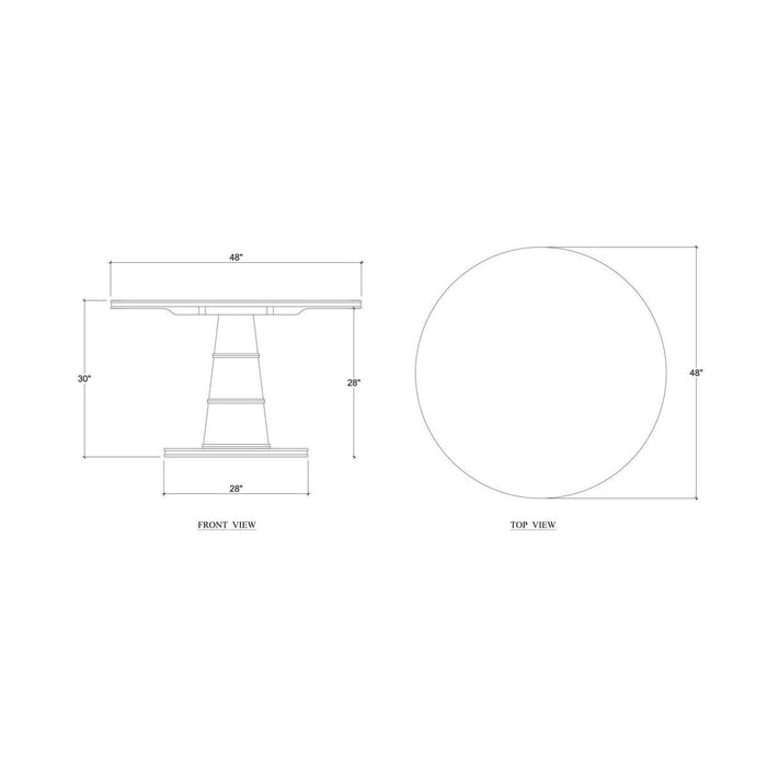 Bramble - Martinique Round Dining Table 48''- BR-29194 - GreatFurnitureDeal