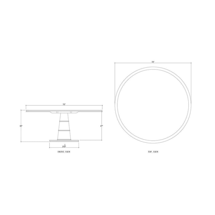 Bramble - Martinique Round Dining Table 72''- BR-29195 - GreatFurnitureDeal
