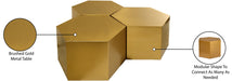 Meridian Furniture - Hexagon Gold Iron 3pc. Coffee Table - 292-CT-3PC - GreatFurnitureDeal