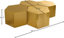 Meridian Furniture - Hexagon Gold Iron 4pc. Coffee Table - 292-CT-4PC - GreatFurnitureDeal