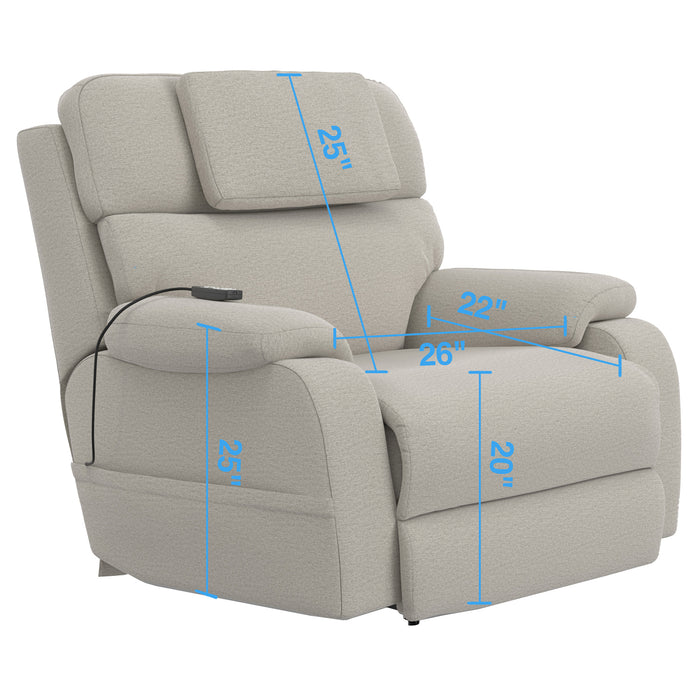 Catnapper - Dreamtime XL Power Headrest Power Lay Flat Recliner w/CR3 Heat/Massage/Zero Gravity in Beach - 629207-BEACH - GreatFurnitureDeal