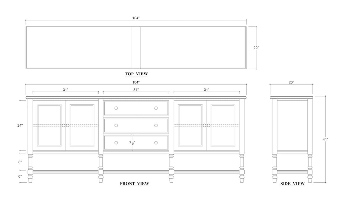 Bramble - Palmetto Large Buffet - BR-29217 - GreatFurnitureDeal