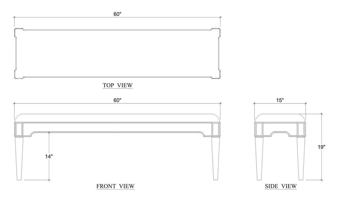 Bramble - Chinois Bench - BR-29219 - GreatFurnitureDeal