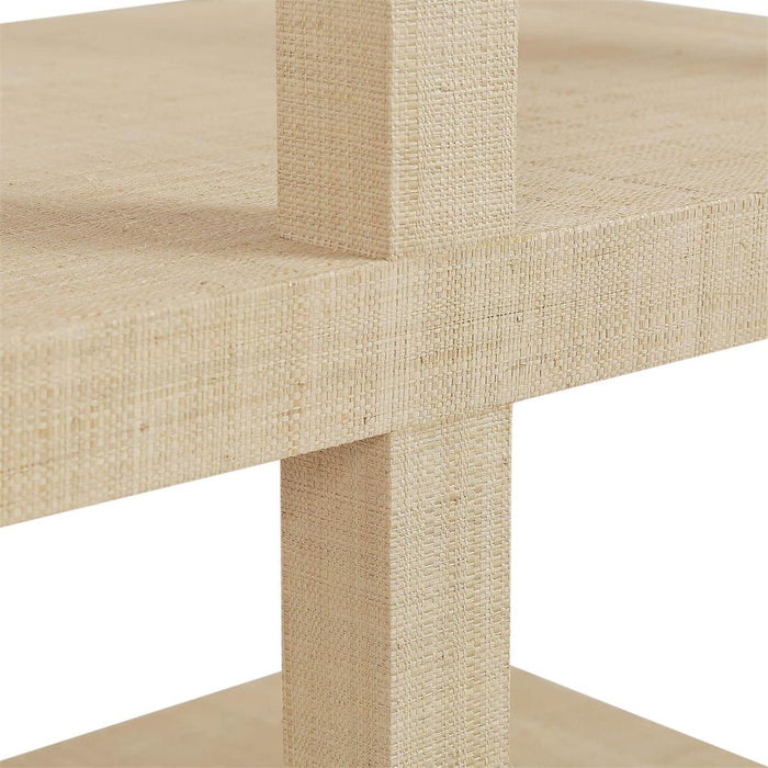 Bramble - Kagu Open Console Table Wrapped in Raw Raffia - 29233RFRW----- - GreatFurnitureDeal