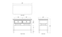 Bramble - Seraphine 2 Drawer Large Side Table - BR-29237 - GreatFurnitureDeal