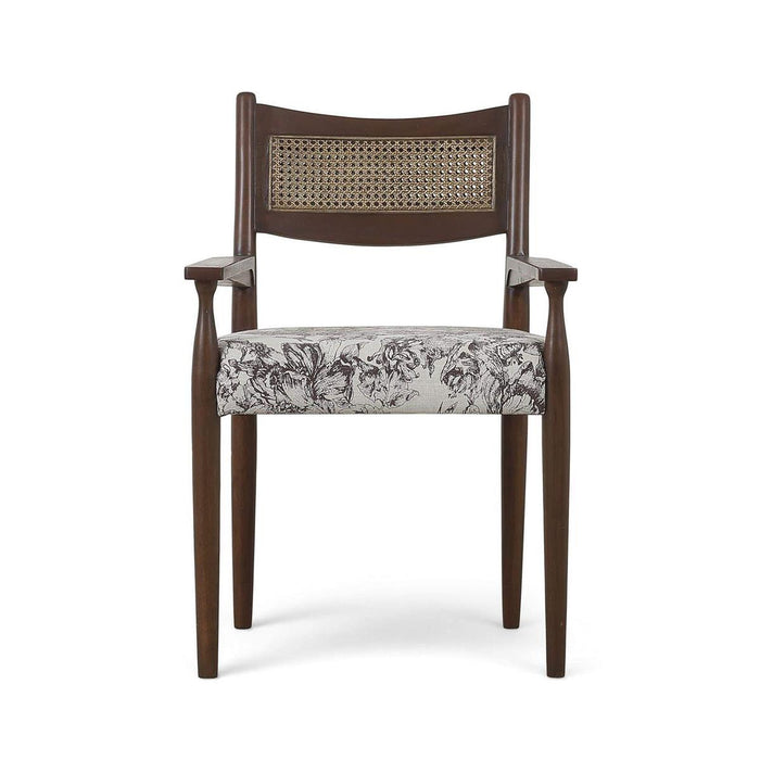 Bramble - Langford Dining Chair w/ Arms & Rattan Back - BR-29240 Set of 2 - GreatFurnitureDeal