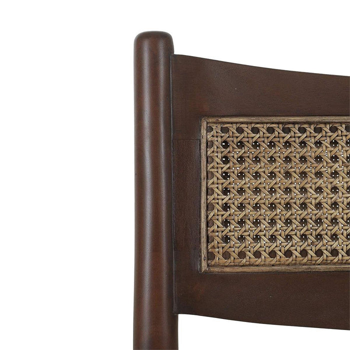 Bramble - Langford Dining Chair w/ Arms & Rattan Back - BR-29240 Set of 2 - GreatFurnitureDeal