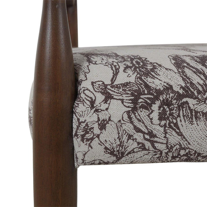 Bramble - Langford Dining Chair w/ Arms & Rattan Back - BR-29240 Set of 2 - GreatFurnitureDeal