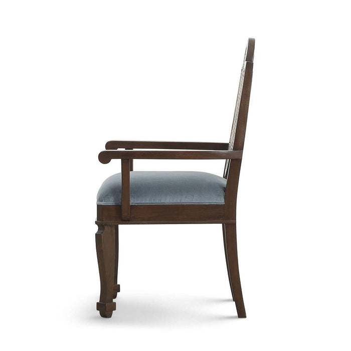 Bramble - Carmel Dining Chair w/ Arms & Rattan Back - BR-29249 Set of 2 - GreatFurnitureDeal