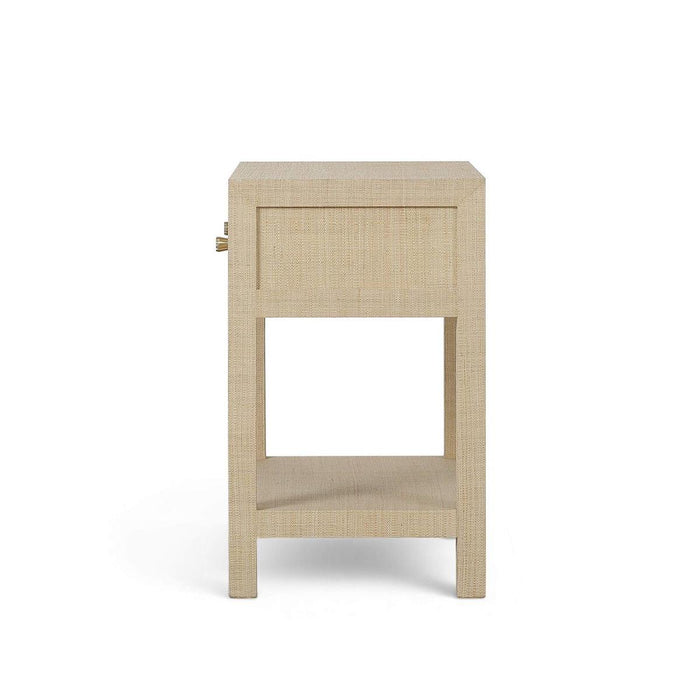 Bramble - Kagu Large1 Drawer Nightstand Wrapped in Raw Raffia - 29259RFRW----- - GreatFurnitureDeal