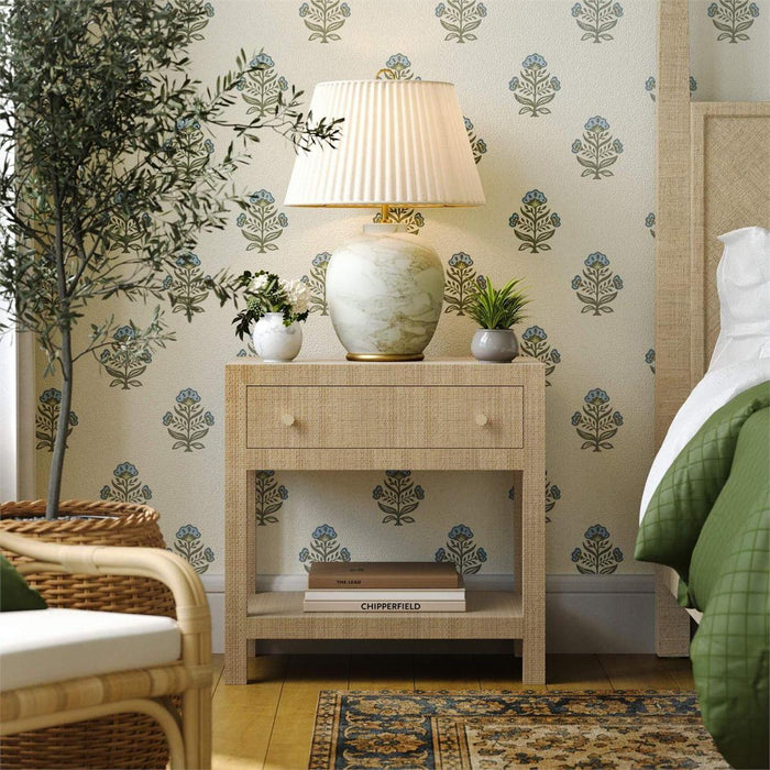 Bramble - Kagu Large 1 Drawer Nightstand w/ Raffia - BR-29259 - GreatFurnitureDeal