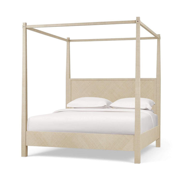 Bramble - Luna Canopy King Bed w/ Raffia - BR-29266 - GreatFurnitureDeal