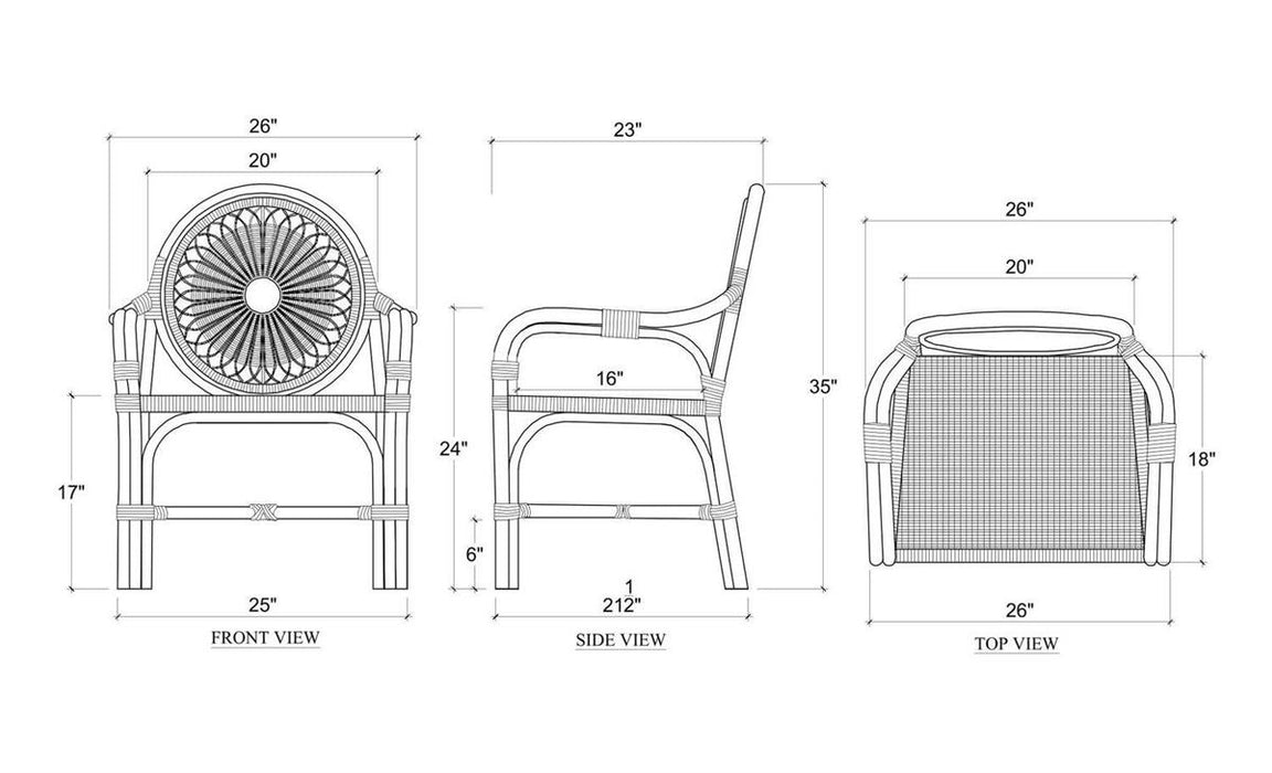 Bramble - Oceana Lounge Rattan Armchair - BR-29268 - GreatFurnitureDeal