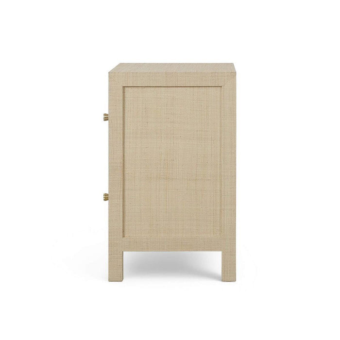 Bramble - Kagu Large Bedside Table w/ 2 Drawers w/ Raffia - BR-29274 - GreatFurnitureDeal