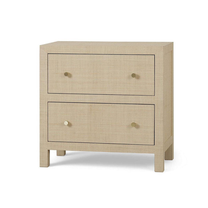 Bramble - Kagu Large Bedside Table w/ 2 Drawers w/ Raffia - BR-29274 - GreatFurnitureDeal