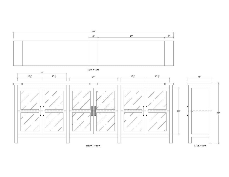 Bramble - Madrone 6 Door Sideboard - BR-29279 - GreatFurnitureDeal