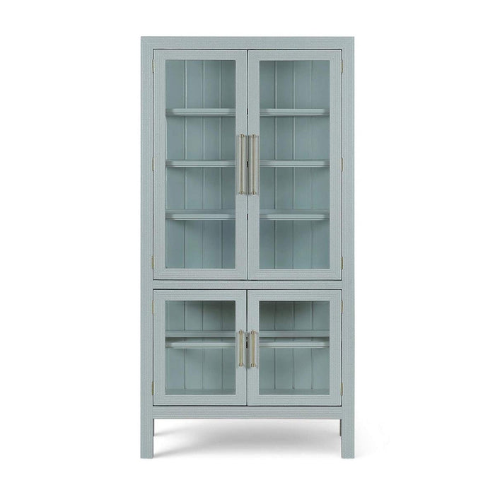 Bramble - Alto Display Cabinet w/ Rattan & Glass Shelves - BR-29280 - GreatFurnitureDeal