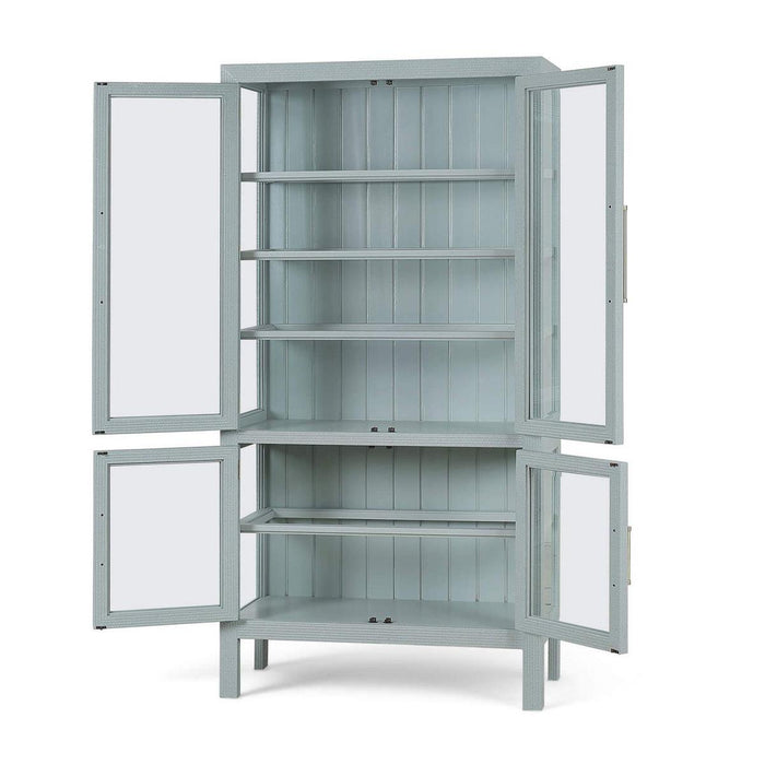 Bramble - Alto Display Cabinet w/ Rattan & Glass Shelves - BR-29280 - GreatFurnitureDeal