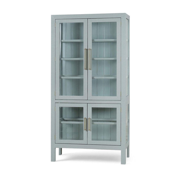 Bramble - Alto Display Cabinet w/ Rattan & Glass Shelves - BR-29280 - GreatFurnitureDeal