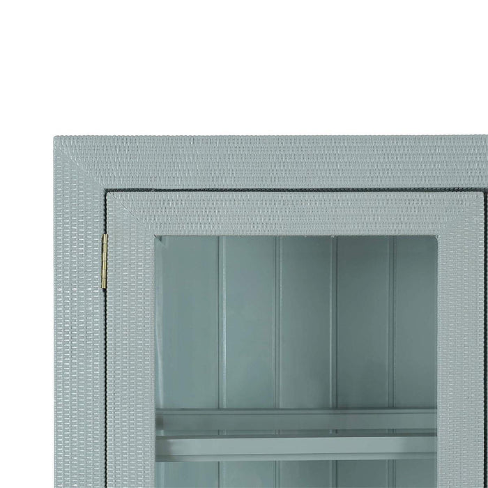 Bramble - Alto Display Cabinet w/ Rattan & Glass Shelves - BR-29280 - GreatFurnitureDeal