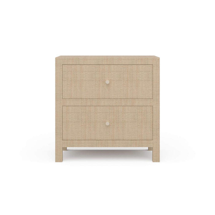 Bramble - Kagu Large Bedside Table w/ 2 Drawers Wrapped in Raffia- 29274RFRW----- - GreatFurnitureDeal