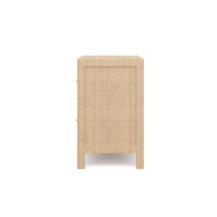Bramble - Kagu Large Bedside Table w/ 2 Drawers Wrapped in Raffia- 29274RFRW----- - GreatFurnitureDeal