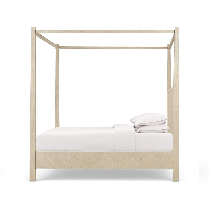 Bramble - Luna Canopy Queen Bed Wrapped in Raw Raffia - 29298RFRW----- - GreatFurnitureDeal