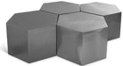 Meridian Furniture - Hexagon Chrome Iron 4pc. Coffee Table - 293-CT-4PC - GreatFurnitureDeal