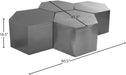 Meridian Furniture - Hexagon Chrome Iron 4pc. Coffee Table - 293-CT-4PC - GreatFurnitureDeal