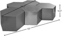 Meridian Furniture - Hexagon Chrome Iron 5pc. Coffee Table - 293-CT-5PC - GreatFurnitureDeal