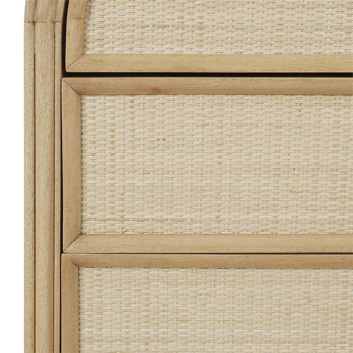 Bramble - Langford 3 Drawer Nightstand w/ Rattan - BR-29310 - GreatFurnitureDeal
