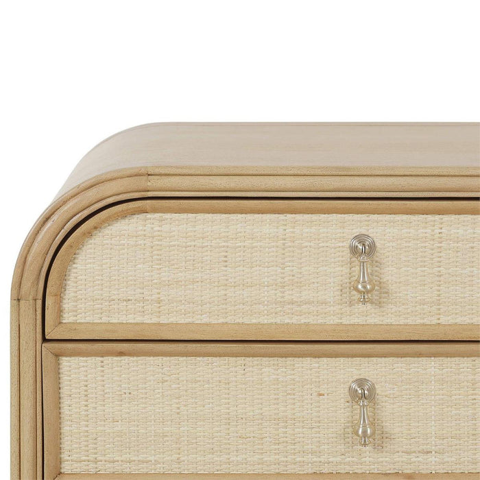 Bramble - Langford 3 Drawer Nightstand w/ Rattan - BR-29310 - GreatFurnitureDeal