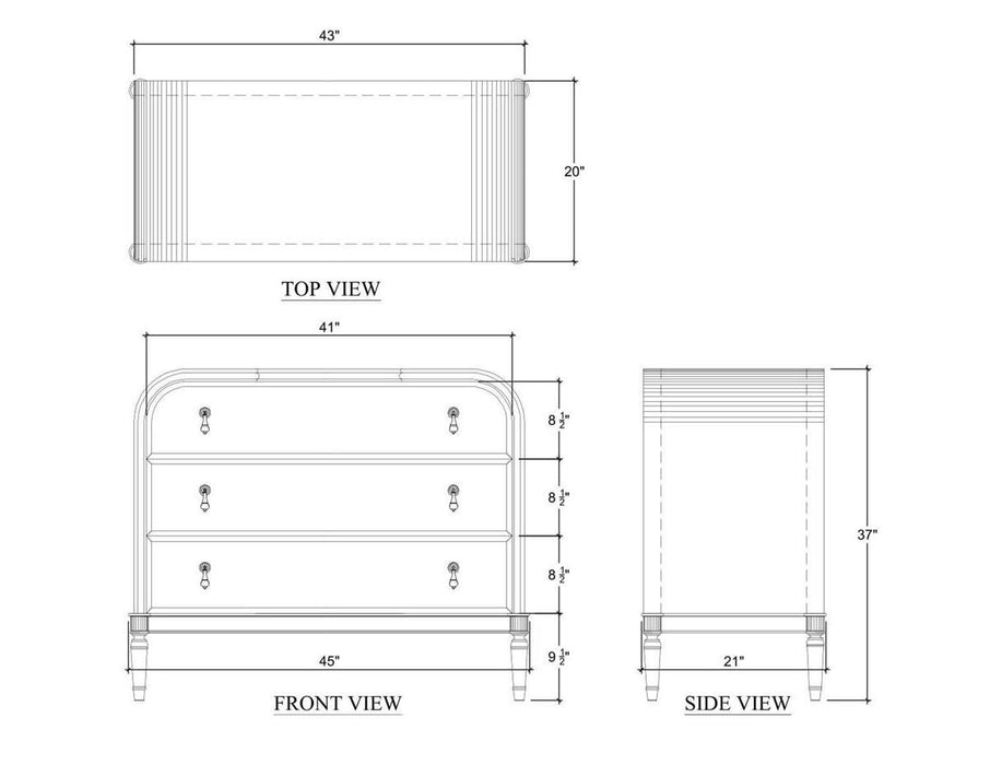 Bramble - Langford 3 Drawer Dresser - BR-29314 - GreatFurnitureDeal