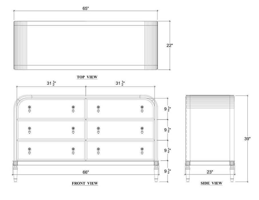 Bramble - Langford 6 Drawer Dresser - BR-29315 - GreatFurnitureDeal