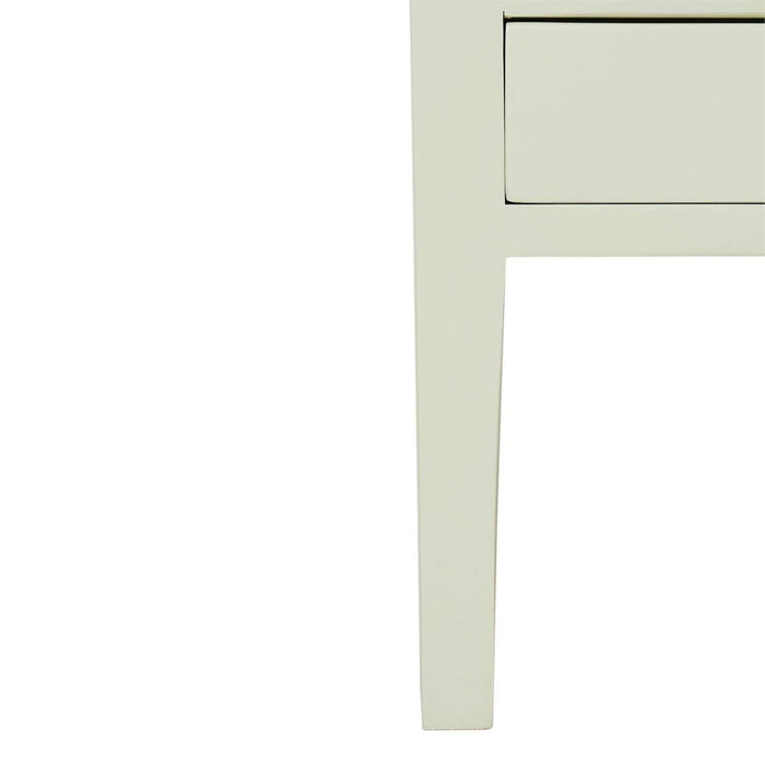 Bramble - Eton 2 Drawer Side Table w/ Pull Out Shelf w/ Knob A - BR-29317