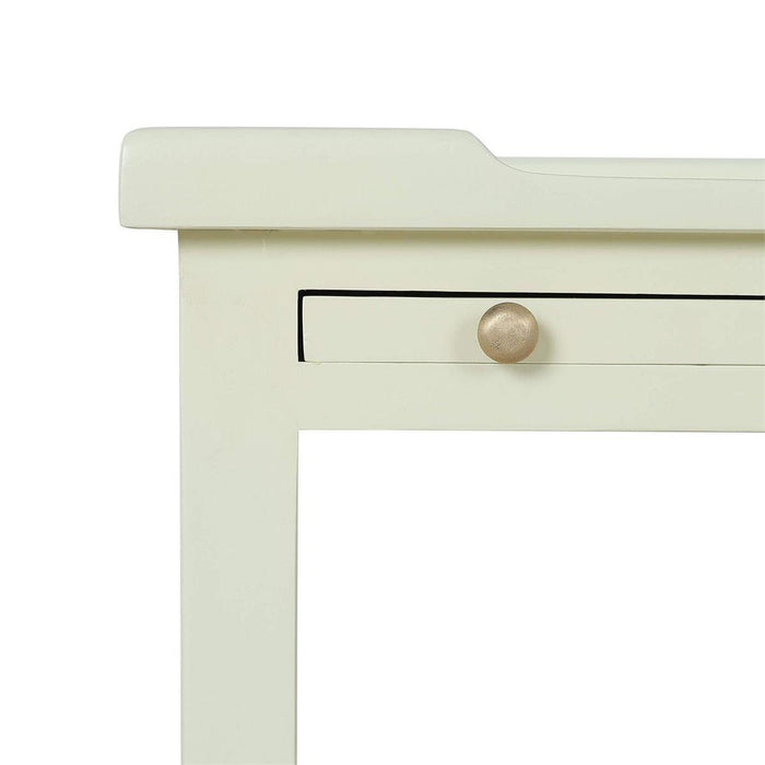 Bramble - Eton 2 Drawer Side Table w/ Pull Out Shelf w/ Knob A - BR-29317