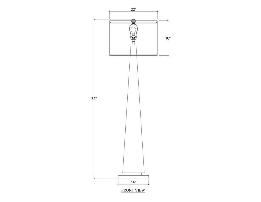 Bramble - Mason Floor Lamp w/ Rattan - BR-29338